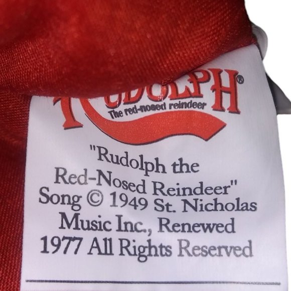 VTG Rudolph Holiday Stocking Rudolph the Red Nosed Reindeer 1999 Hanging Stockin - Picture 6 of 8